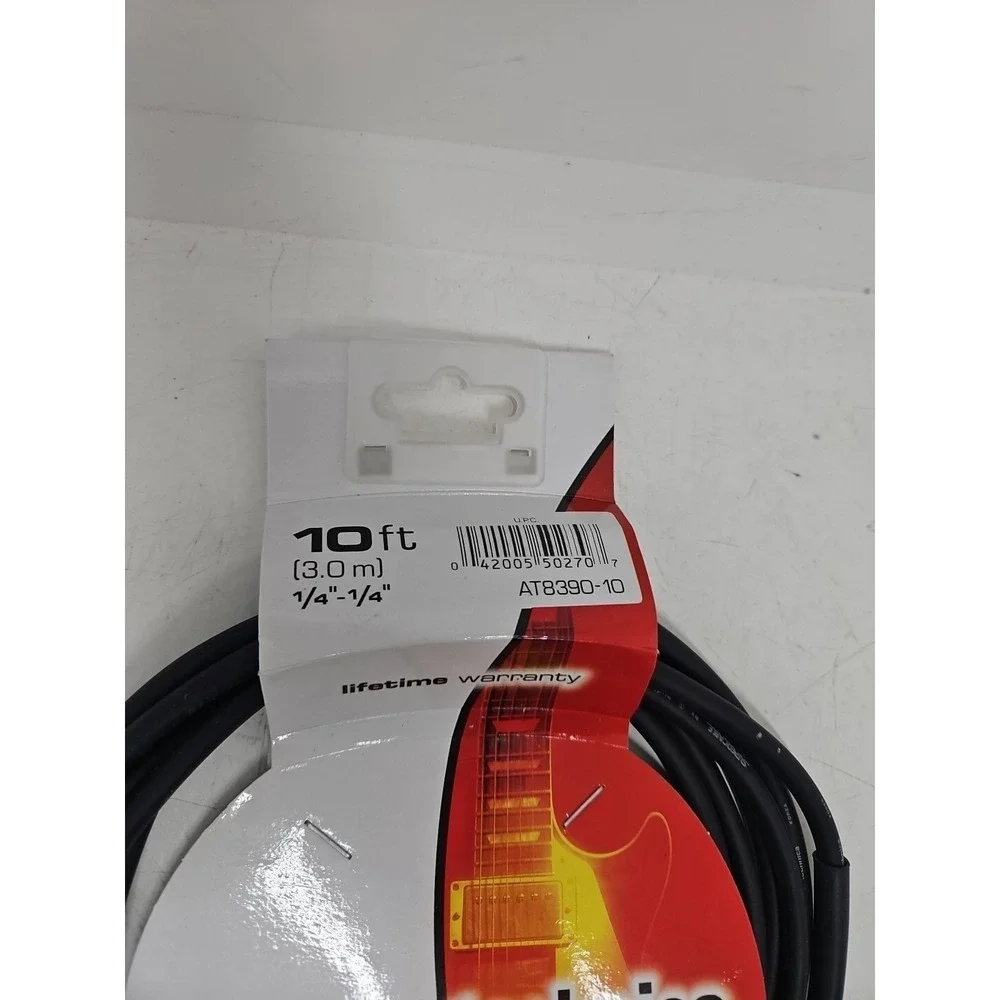Audio Technica AT8390-10 Deluxe Instrument Cable 10 Feet New